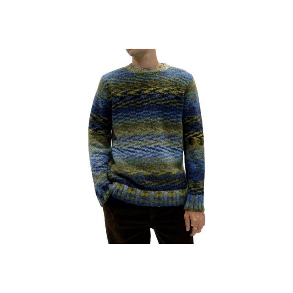 Far Afield Hosono Knit Sweater Multicolor Abstract Crew Neck Pullover Size 3